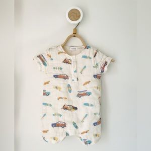 Angel Dear surf print short sleeve romper